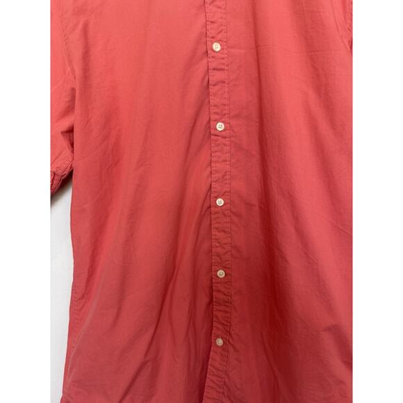 Scotch & Soda Womens Button Blouse Size L Salmon Puff Sleeve Preppy Golf Resort - Picture 3 of 11
